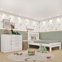 Conjunto Infantil com Cama 100% MDF e Cômoda Harmonia Espresso Móveis Neve Conjunto Infantil com Cama 100% MDF e Cômoda Harmonia Espresso Móveis Neve
