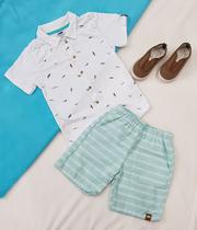 Conjunto Infantil Com Camisa Polo