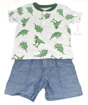 Conjunto infantil com camiseta e shorts marca Carter's - Original - Tamanho 9m