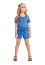 Conjunto Infantil com Cropped e Short Clochard em Malha Laise Quimby