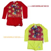 Conjunto Infantil Com Proteção Solar UV50+ Blusa Manga Longa e Sunga 8 ao 10 Conjunto Infantil Com Proteção Solar UV50+ Blusa Manga Longa e Sunga 8 ao 10