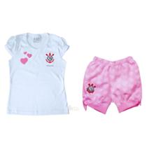 Conjunto Infantil Corinthians Rosa - Torcida Baby