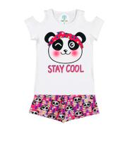Conjunto Infantil Cotton Stay Cool Branco Tam.1 Conjunto Infantil Cotton Stay Cool Branco Tam.1