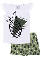 Conjunto Infantil Cotton/Viscolycra Turminha &amp Cia 2083 Verde