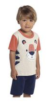 Conjunto Infantil Criança Menino Short + Camiseta Tigre