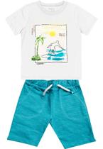 Conjunto Infantil Criança Menino Short + Camiseta Tm 2 Ao 10