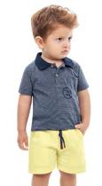 Conjunto Infantil Criança Menino Short Moletom+ Camisa Polo Conjunto Infantil Criança Menino Short Moletom+ Camisa Polo