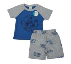 Conjunto Infantil Criança Roupa Menino Camisa Bermuda Tactel Malwee