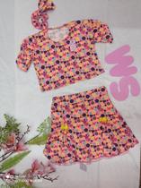 Conjunto infantil cropped e saia tam 6 Conjunto infantil cropped e saia tam 6