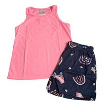 Conjunto infantil cropped regata short menina Elian Malwee Brandili