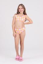 Conjunto Infantil Cropped UV 50+ Corações Amarelo Conjunto Infantil Cropped UV 50+ Corações Amarelo