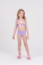 Conjunto Infantil Cropped UV 50+ Ursinho Lilás Conjunto Infantil Cropped UV 50+ Ursinho Lilás