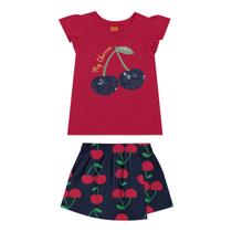 Conjunto Infantil Curto Kyly Cereja Menina