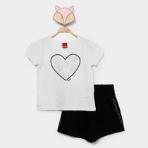 Conjunto Infantil Curto Kyly Floral Love Menina