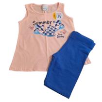 Conjunto infantil curto verão menina Malwee Kids