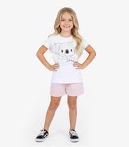 Conjunto Infantil Curto Verão Menina Select Branco