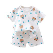 Conjunto Infantil De 2 Peças Respirável Com Camiseta De Manga Curta E Shorts Para Brincadeiras, Conjunto Infantil De 2 Peças Respirável Com Camiseta De Manga Curta E Shorts Para Brincadeiras,