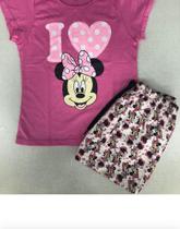 Conjunto Infantil de Algodão cor Rosa com Estampa Minie Conjunto Infantil de Algodão cor Rosa com Estampa Minie