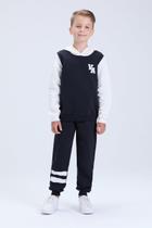 Conjunto Infantil de Inverno Masculino Moletom Colegial VA com Capuz