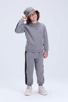 Conjunto Infantil de Inverno Masculino Moletom Faixas Laterais