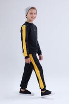 Conjunto Infantil de Inverno Masculino Moletom Faixas Laterais