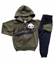 Conjunto infantil de inverno masculino-Moletom/Flanelado/Peluciado Bju Babys Collection REF27752 - Tamanho 03