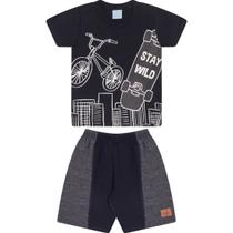 Conjunto Infantil de Menino Esporte Preto