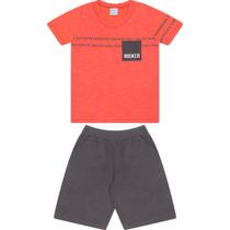 Conjunto Infantil de Menino Rocker Laranja