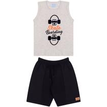 Conjunto Infantil de Menino Skate Cinza