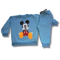 Conjunto Infantil de Moletom Flanelado Menino Menina Bebê Mickey - Timiliki