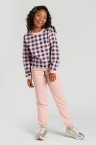 Conjunto Infantil de Moletom Xadrez Menina