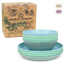 Conjunto Infantil de Pratos e Tigelas em Fibra de Palha de Trigo Grow Forward 8 Peças Conjunto Infantil de Pratos e Tigelas em Fibra de Palha de Trigo Grow Forward 8 Peças