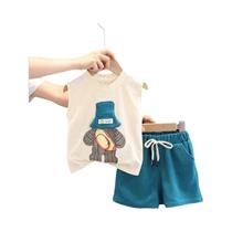 Conjunto Infantil de Verão 2 Peças - Colete e Shorts para Bebês e Crianças