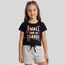Conjunto Infantil de Verão para Menina Blusa Cropped e Shorts Small - GKS