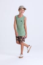 Conjunto Infantil de Verão Regata e Bermuda Camuflada Conjunto Infantil de Verão Regata e Bermuda Camuflada