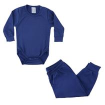 Conjunto Infantil Di Grassi Body e Calça Térmico Marinho
