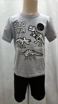Conjunto Infantil Dinossauro Brilha No Escuro (7749)