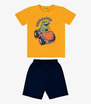 Conjunto Infantil Dinossauro Rovi Kids Amarelo