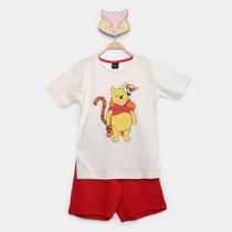 Conjunto Infantil Disney Camiseta Pooh + Bermuda Menino Conjunto Infantil Disney Camiseta Pooh + Bermuda Menino