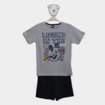 Conjunto Infantil Disney Mickey Mouse Bermuda e Camiseta Menino