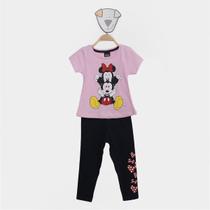 Conjunto Infantil Disney Minnie Mouse Legging e Camiseta Menina