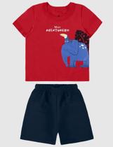 Conjunto Infantil e Bebê Menino Camiseta Manga Curta e Bermuda Malwee Kids