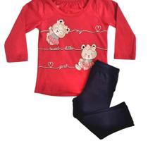 Conjunto Infantil Elian Blusa Manga longa e Leggin para bebe