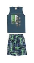 Conjunto Infantil Elian Camiseta Regata Cavada Com Bermuda Menino Moda Verão Conjunto Infantil Elian Camiseta Regata Cavada Com Bermuda Menino Moda Verão