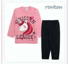 Conjunto infantil em moletom flanelado feminino infantil - peluciado