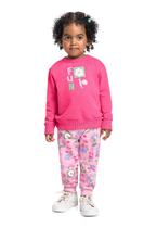 Conjunto Infantil em Moletom Florido Bee Loop Conjunto Infantil em Moletom Florido Bee Loop