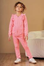 Conjunto Infantil em Moletom Rosa - Bug Bee