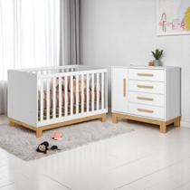 Conjunto Infantil Encanto Slim Branco Acetinado: Berço Encanto Slim Mini Cama + Cômoda Encanto Slim Conjunto Infantil Encanto Slim Branco Acetinado: Berço Encanto Slim Mini Cama + Cômoda Encanto Slim