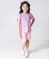 Conjunto Infantil Estampa Angel Stitch Tam 4 a 10 Lilá-97048