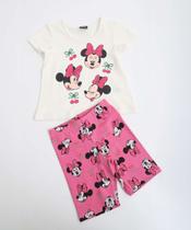 Conjunto Infantil Estampa Minnie Disney Tam 1 a 3 Rosa-66198